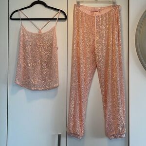Victoria’s Secret Pink Sequin Pajama Set